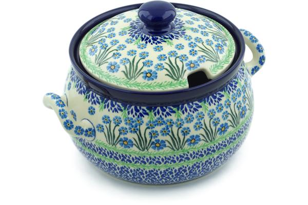 Tureens | Ceramika Artystyczna Tureen 122 oz Blue April Showers Serving Dishes Ceramika Artystyczna