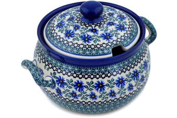 Tureens | Ceramika Artystyczna Tureen 122 oz Blue Chicory Serving Dishes Ceramika Artystyczna