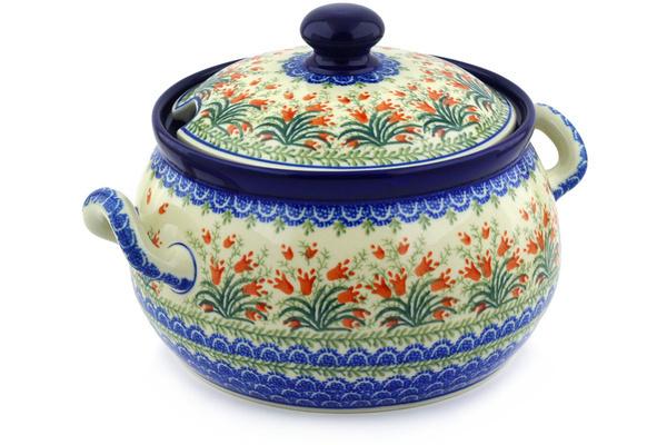 Tureens | Ceramika Artystyczna Tureen 122 oz Crimson Bells Serving Dishes Ceramika Artystyczna