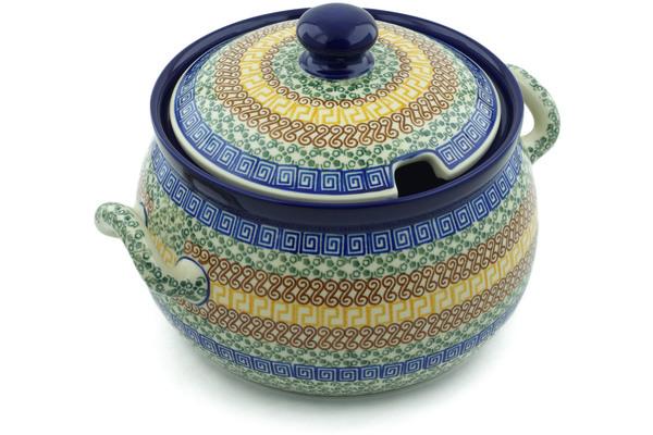 Tureens | Ceramika Artystyczna Tureen 122 oz Grecian Sea Serving Dishes Ceramika Artystyczna