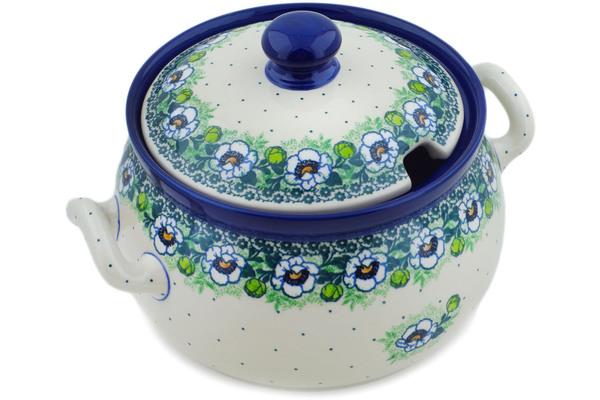 Tureens | Ceramika Artystyczna Tureen 122 oz Green Flora Serving Dishes Ceramika Artystyczna