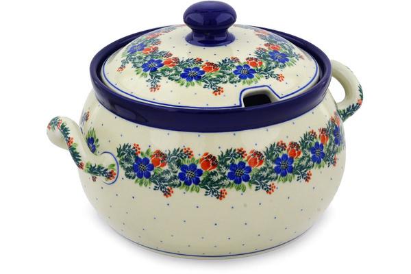 Tureens | Ceramika Artystyczna Tureen 122 oz Polish Wreath Serving Dishes Ceramika Artystyczna