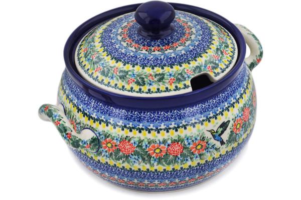 Tureens | Ceramika Artystyczna Tureen 122 oz Solo Hummingbird UNIKAT Serving Dishes Ceramika Artystyczna