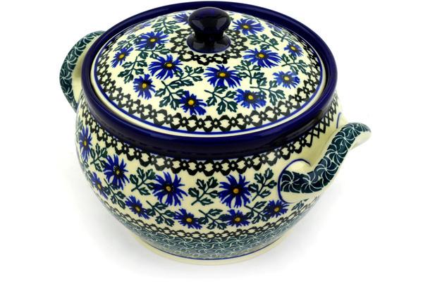 Tureens | Ceramika Artystyczna Tureen 55 oz Blue Chicory Serving Dishes Ceramika Artystyczna