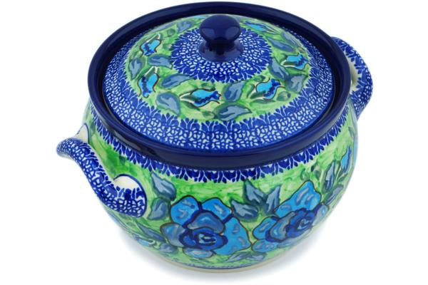 Tureens | Ceramika Artystyczna Tureen 55 oz Matisse Flowers Cobalt UNIKAT Serving Dishes Ceramika Artystyczna