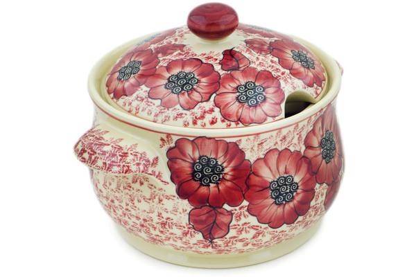 Tureens | Ceramika Bona Tureen 116 oz Sugar Plum Poppies Serving Dishes Ceramika Bona