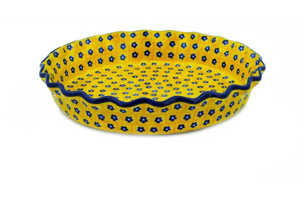 Pie Dishes | Ceramika Artystyczna Fluted Pie Dish 10" Sunshine Bakeware Ceramika Artystyczna