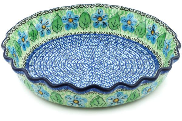 Pie Dishes | Ceramika Artystyczna Fluted Pie Dish 10" Whisper Of Elegance UNIKAT Bakeware Ceramika Artystyczna