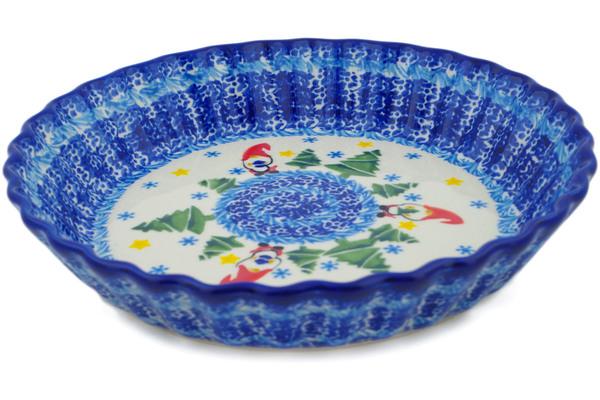 Pie Dishes | Ceramika Nina Fluted Pie Dish 10" Twinkle Twinkle Little Gnome Bakeware Ceramika Nina