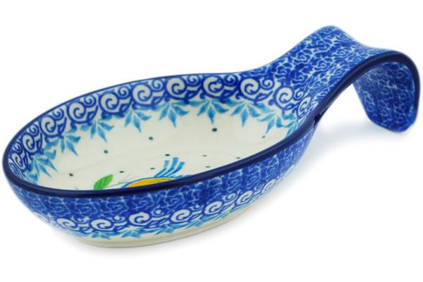 Trays | Ceramika Artystyczna Spoon Rest 7" Yellow Great Tit Kitchen & Dining Ceramika Artystyczna