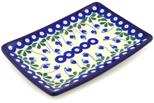 Trays | Ceramika Artystyczna Sushi Tray 8" Bleeding Heart Peacock Kitchen & Dining Ceramika Artystyczna