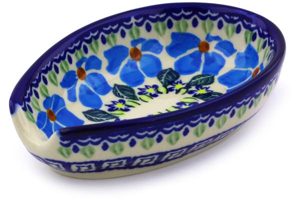 Trays | Ceramika Bona Spoon Rest 5" Pansy Morning Kitchen & Dining Ceramika Bona