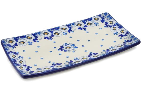 Trays | Ceramika Artystyczna Sushi Tray 12" Blue Spring Kitchen & Dining Ceramika Artystyczna