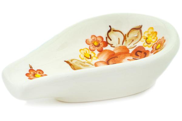 Trays | Fajans Wloclawek Spoon Rest 5" Brown Sunshine Kitchen & Dining Fajans Wloclawek