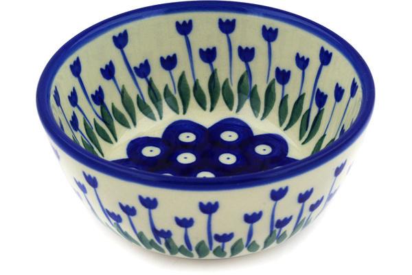 Bowls | Ceramika Artystyczna Bowl 5" Blue Tulip Peacock Bowls Bowls