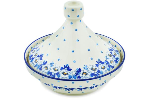 Pots | Ceramika Artystyczna Tagine Pot 57 oz Blue Spring Bakeware Ceramika Artystyczna