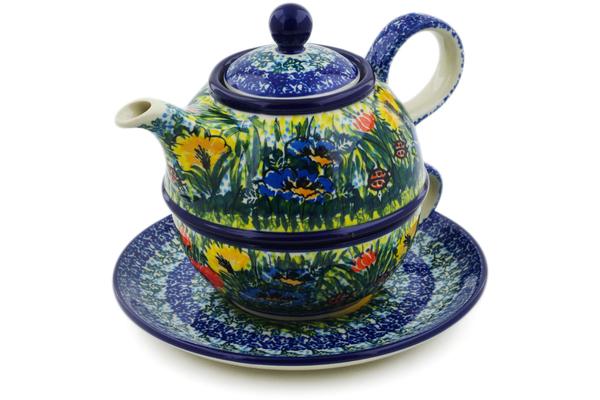 Tea Coffee Pots | Ceramika Artystyczna Tea Set for One 22 oz Lucky Ladybug UNIKAT Kitchen & Dining Ceramika Artystyczna